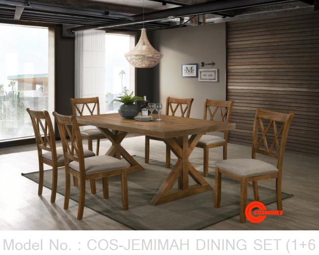 COS-JEMIMAH DINING SET (1+6)